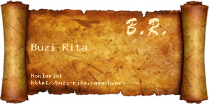 Buzi Rita névjegykártya