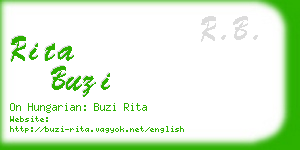 rita buzi business card